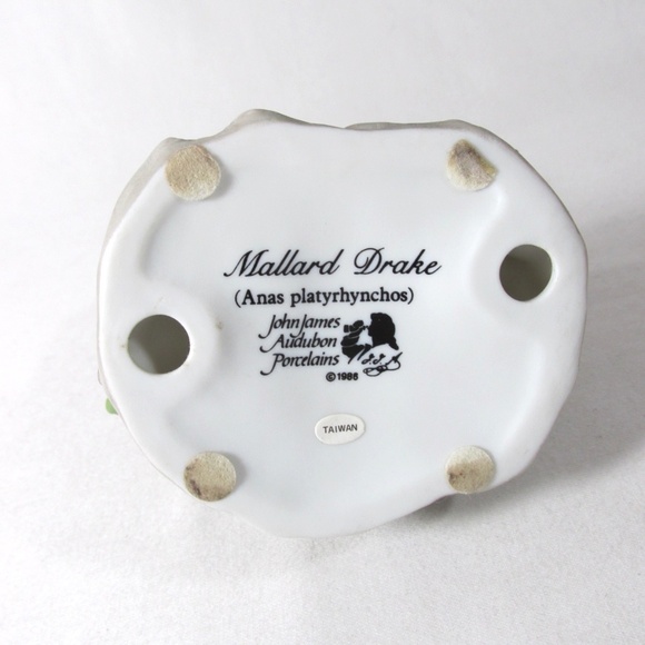 Mallard Drake Duck Porcelain Bird Figurine John James Audubon Figure 1986 ID-267 - Picture 5 of 6